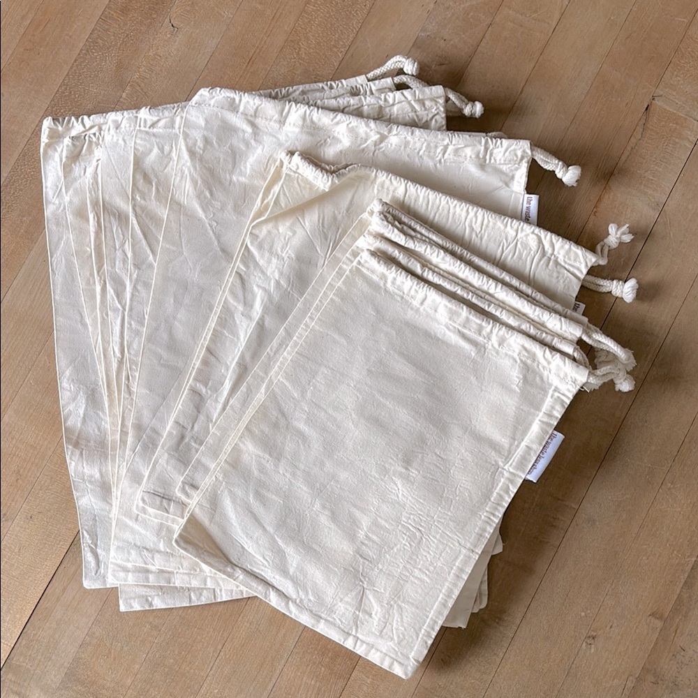 Reusable Cotton Drawstring Bags